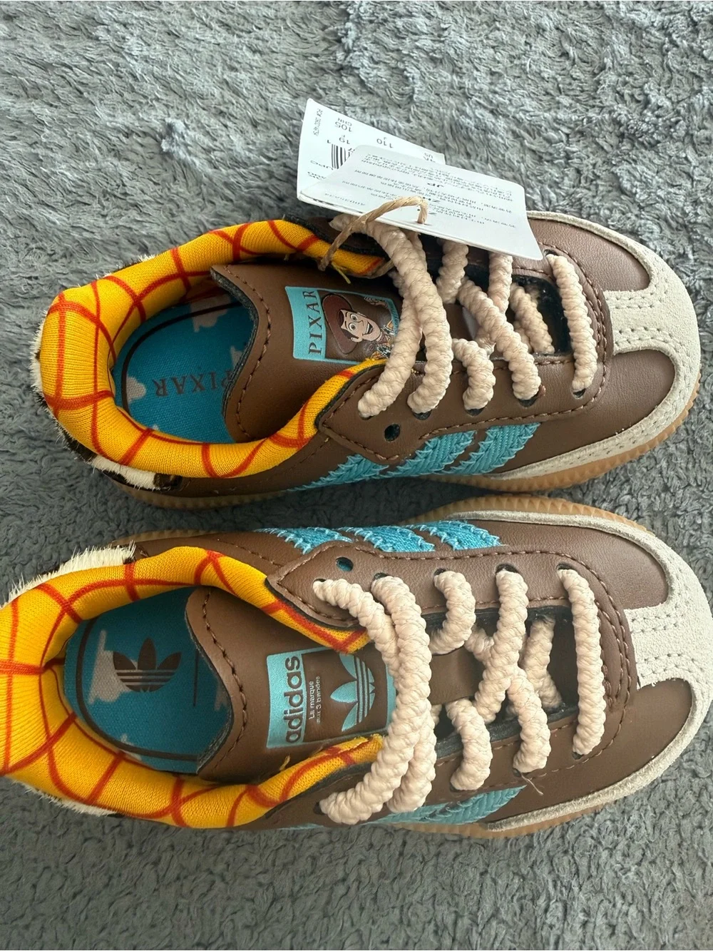 Adidas Pixar Toy Story Brown & Blue Kids Sneakers